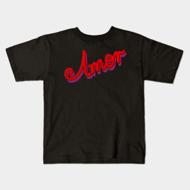 Amor Kids T-Shirt by The E Hive Design